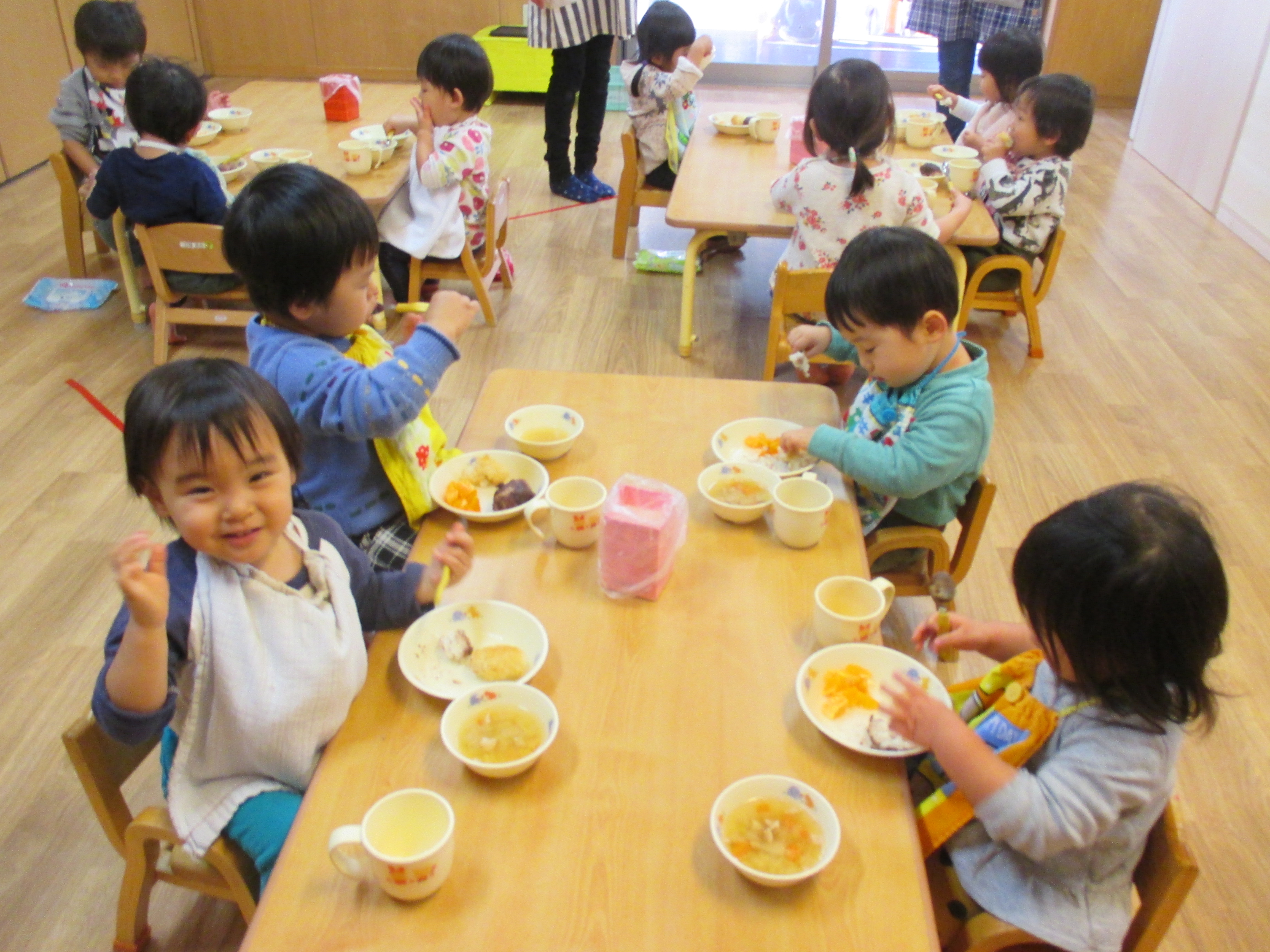 はな(1歳児)＊お餅つき